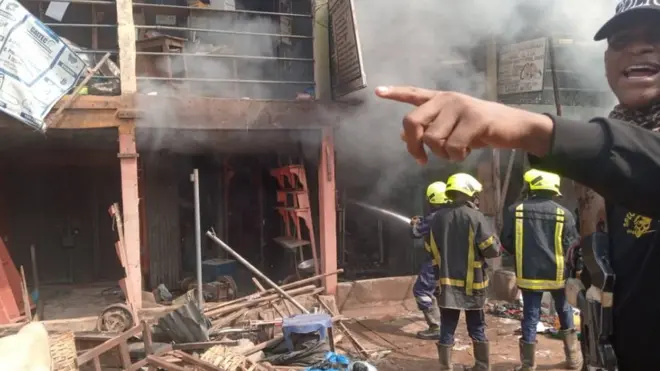 Onitsha head bridge fire today