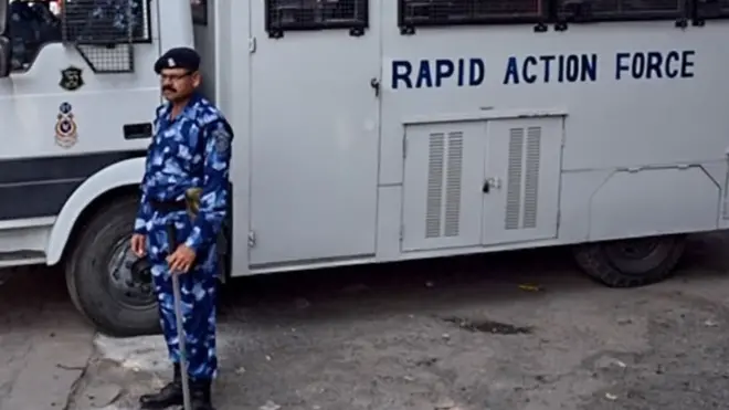 अयोध्या में तैनात आरपीएफ़ जवान