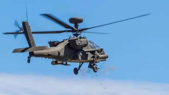 An American Army Apache helicopter