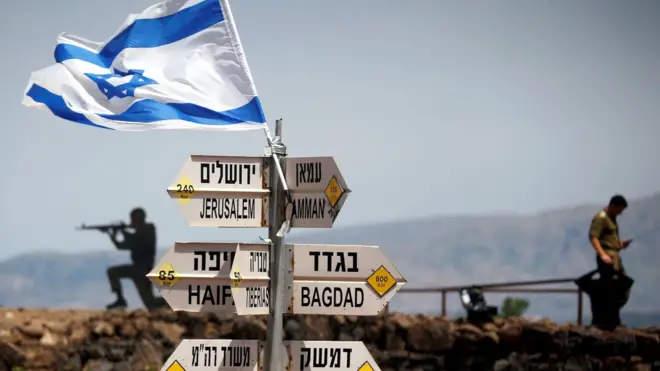 File photo showing Israeli position in the occupied Golan Heights (10 May 2018)