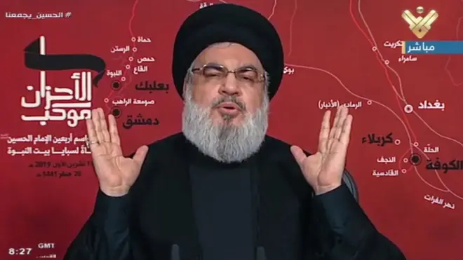 نصر الله اتهم أطرافا، لم يُسمّها، بالتحريض على الاحتجاجات