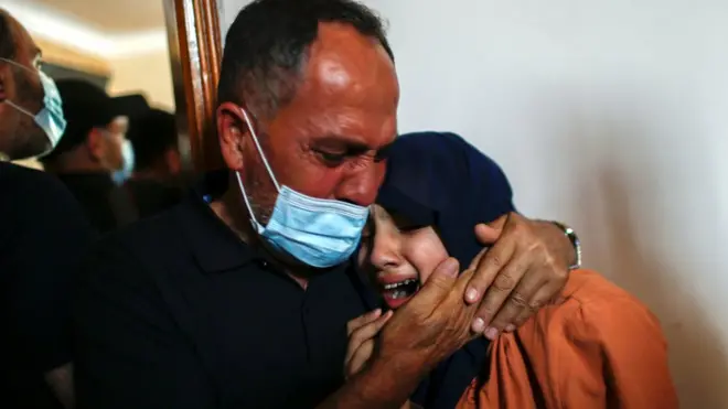 Palestinian health officials say children have been killed in Israeli strikes