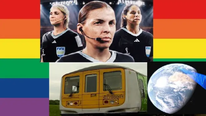 قطار هيدروجيني وعلم مجتمع الميم ونساء برزن في بطولة كأس العالم 2022.