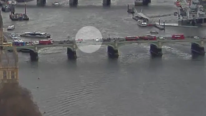 لحظة سقوط امرأة في نهر التيمز أثناء هجوم لندن