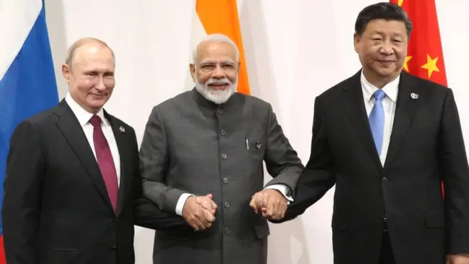 मोदी जिनपिंग और पुतिन