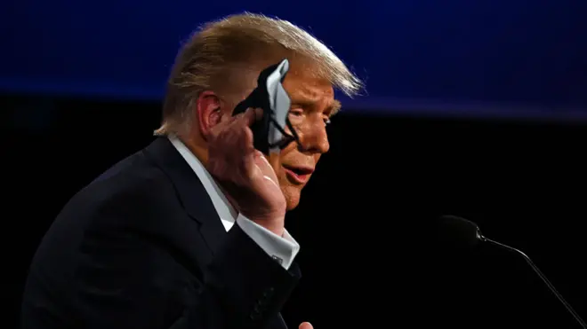 Trump mocked Biden for always wearing a mask