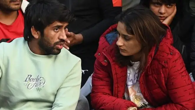 बजरंग पुनिया और विनेश फोगाट