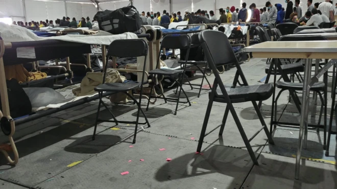 There are hundreds of children in some of the tents