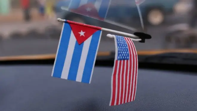 Прапори Куби і США