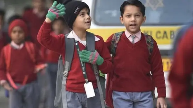 Schoolchildren in Delhi