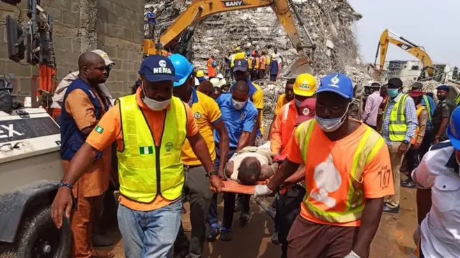 Awọn oṣiṣẹ NEMA nibi ile to wo ni Ikoyi