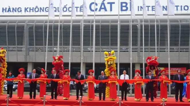 Sân bay quốc tế Cát Bi trong ngày khánh thành tháng 5/2016