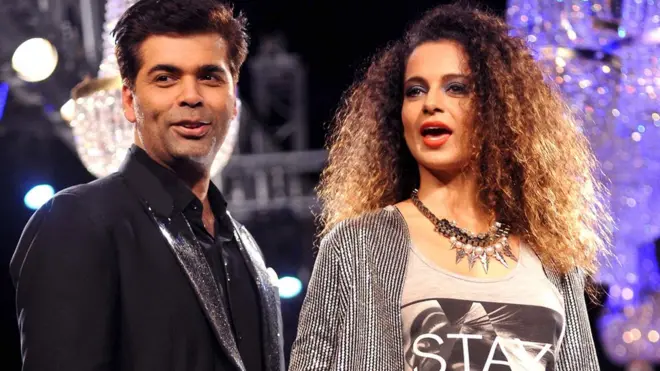 فلمساز کرن جوہر اور اداکارہ کنگنا رناوت کے درمیان نوک جھونک جاری ہے