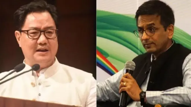 किरेन रिजिजु और जस्टिस चंद्रचूड़