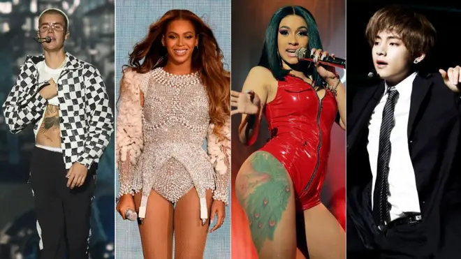 Джастін Бібер, Бейонсе, Cardi B та BTS записали хіти двома мовами