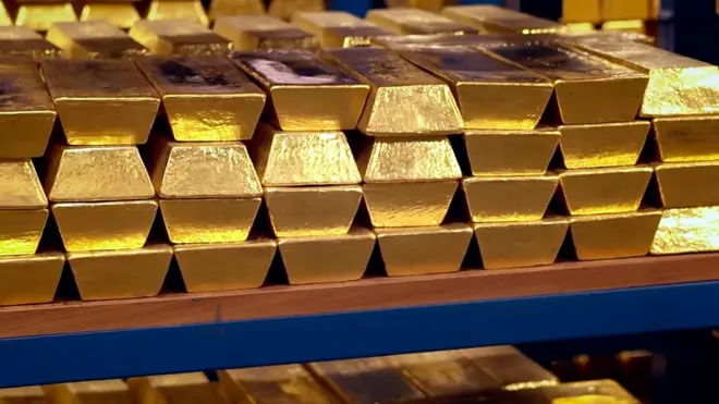 英格蘭銀行內的金條