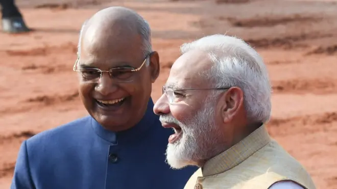 राष्ट्रपति कोविंद और प्रधानमंत्री नरेंद्र मोदी