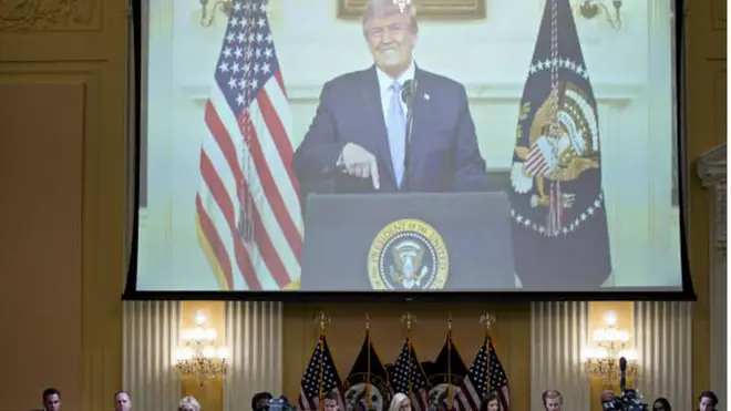 ترامب قال في مقطع فيديو بث خلال جلسة الاستماع إنه لا يريد أن يقول إن الانتخابات انتهت.