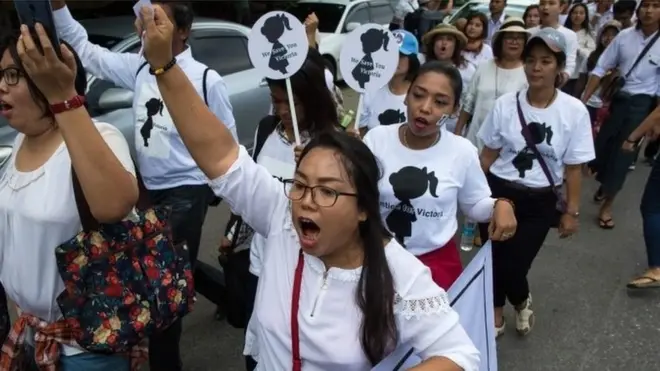 మయన్మార్‌‌లో నిరసన ప్రదర్శన