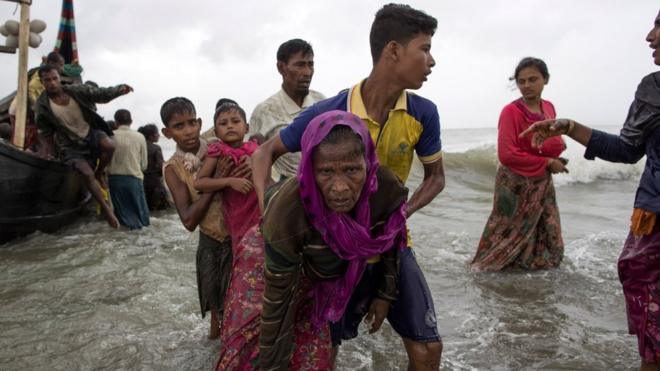 羅興亞難民抵達孟加拉