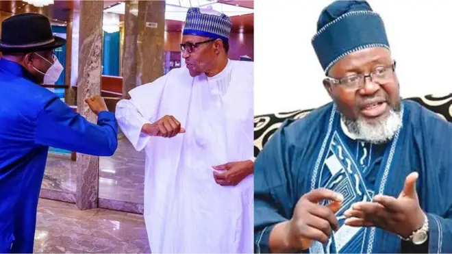 Aworan aarẹ Buhari, Jonathan, Shittu