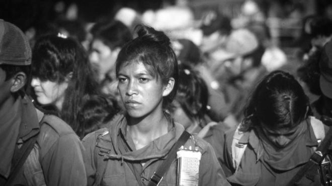 Joateca, Morazán, 31 de Diciembre 1991. Concentración guerrillera del ERP.