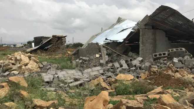 ኣብ ከባቢ ሮማናት መቐለ ዝፈረሱ መንበሪ ኣባይቲ