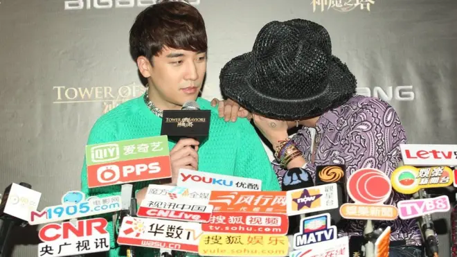 Seungri, whose band have sold more than 140 million records, is accused of trying to procure sex workers for his business investors (file picture)