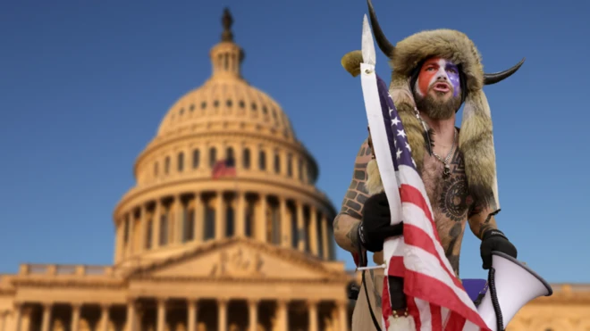 Демонстрант и Капитолий