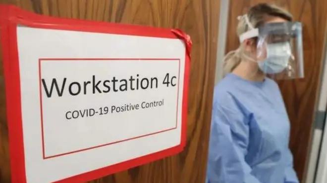 Koronavirüs testi yapılan bir merkez