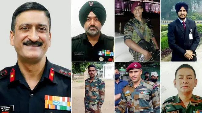 हादसे में मारे गए थल सेना के 7 सैन्यकर्मी