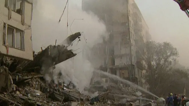 Взорванный жилой дом в Москве