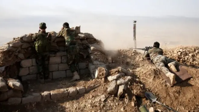 پیشمرگه های کرد در جنگ برای تصرف موصل حضور دارند