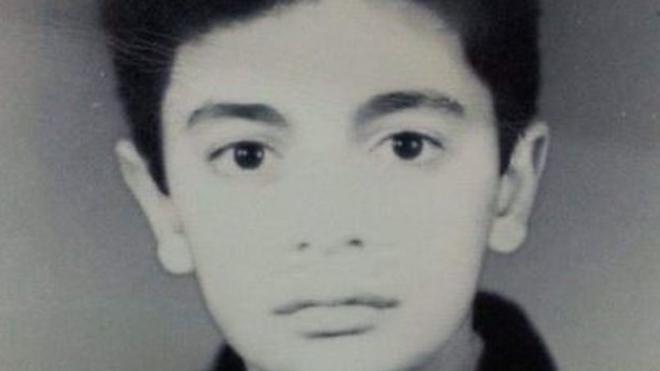 تيمور عبد الله أحمد حين كان يبلغ من العمر 12 عاما.