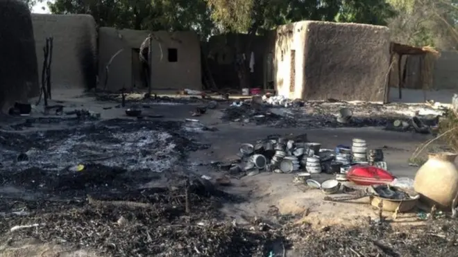 Terrorist group Boko Haram don dey use bomb and fight-fight scatter di north-east for Nigeria