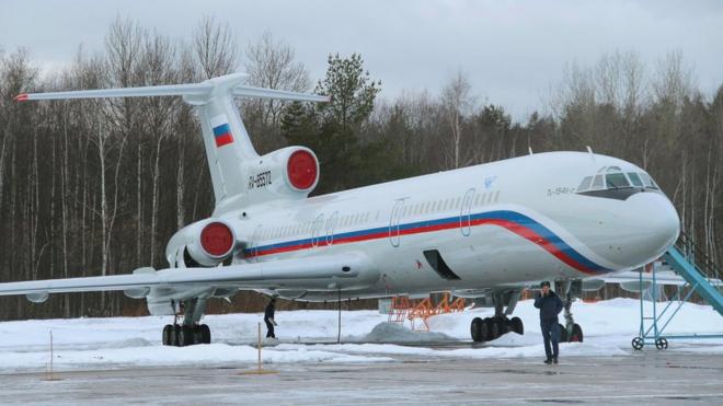 Разбившийся Ту-154 в аэропорту Чкаловский 15 января 2015 года