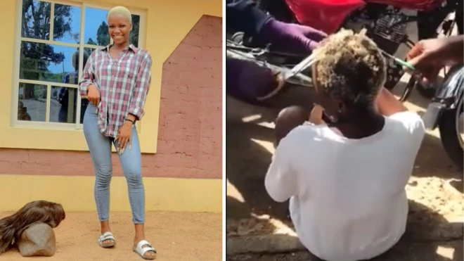 Di 22-year-old say she no fit sleep for night days afta officers of Hunters and Forest Security Guard, allegedly beat her and shave her head.