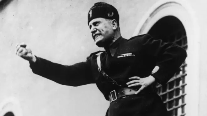 Benito Mussolini, líder fascista italiano