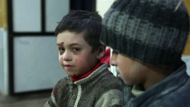 Niños en Ghouta.
