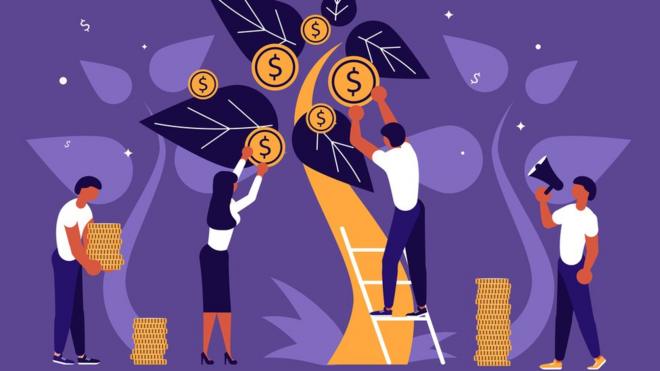 Ilustraçãoprobabilidade de jogos de hojepessoas colhendo dinheiroprobabilidade de jogos de hojeárvore