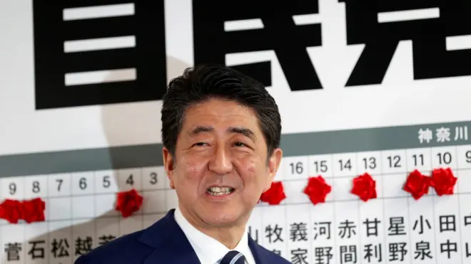 Shinzo Abe sebelumnya mengatakan ia memerlukan mandat baru untuk menangani Korea Utara.