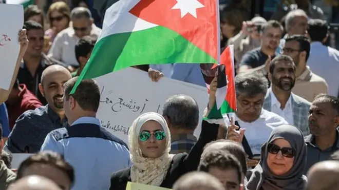 جانب من احتجاجات معلمي الأردن العام الماضي