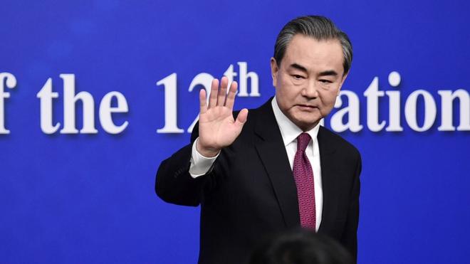 中國外交部長王毅在兩會期間回答朝鮮問題。