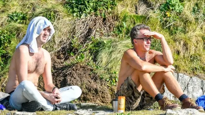 ¿Tomando sol en Devon, en el suroeste de Inglaterra, en pleno febrero?