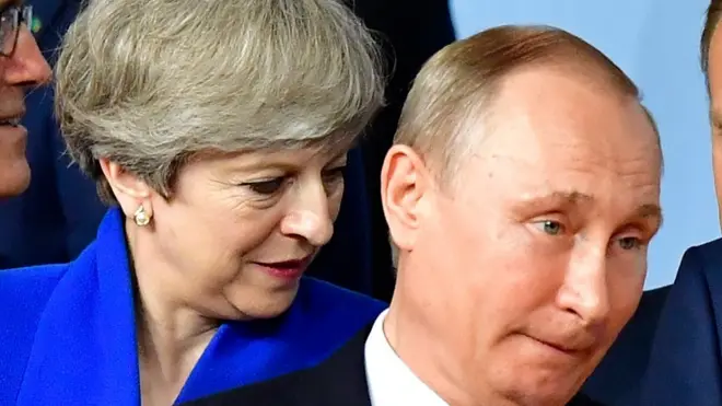 पुतिन और टेरिज़ा मे