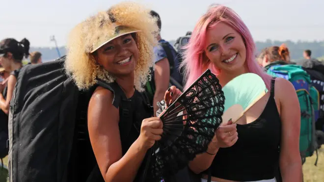 Glastonbury revellers