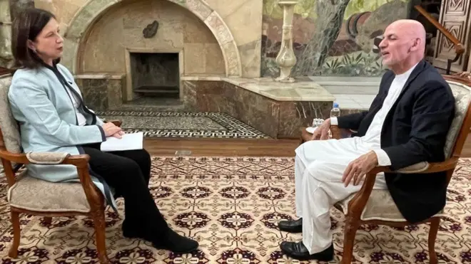 अशरफ़ ग़नी बीबीसी के लाइसे डाउसेट से बात की