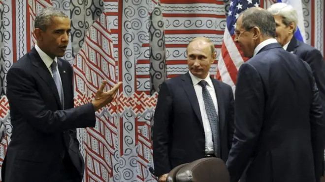 Ông Obama gặp ông Putin tại trụ sở Liên Hiệp Quốc ở New York năm 2015