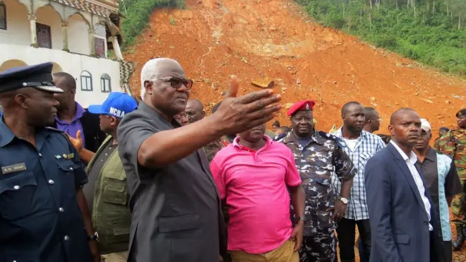 Sierra Leone Devlet Başkanı Ernest Bai Koroma salı günü bölgeyi ziyaret etti.