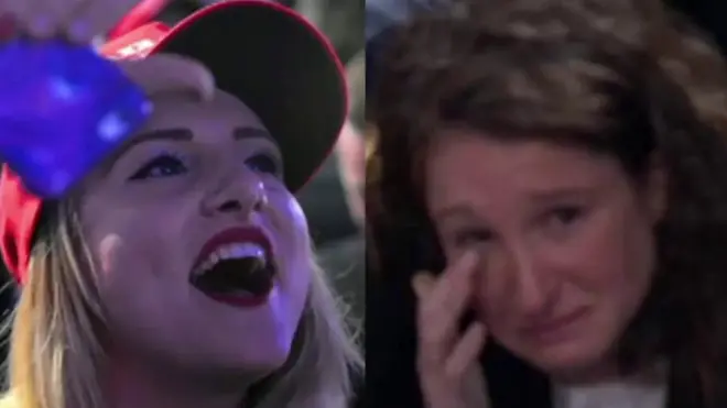 Simpatizantes de Trump y Clinton